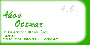 akos ottmar business card